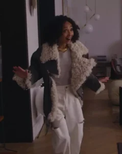 Good Grief Ruth Negga Sherpa Jacket