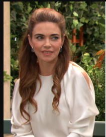 The Young and the Restless Amelia Heinle white shoulder-blouse